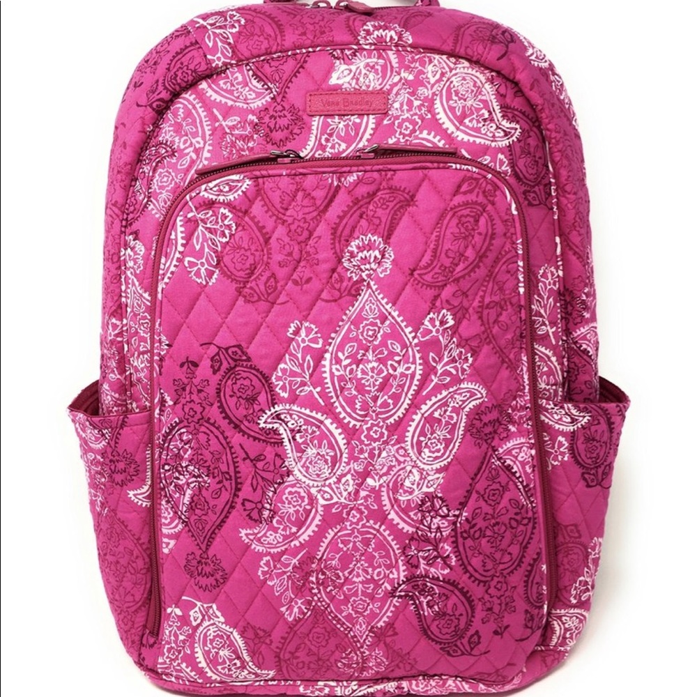 Vera Bradley Stamped Paisley Laptop Backpack